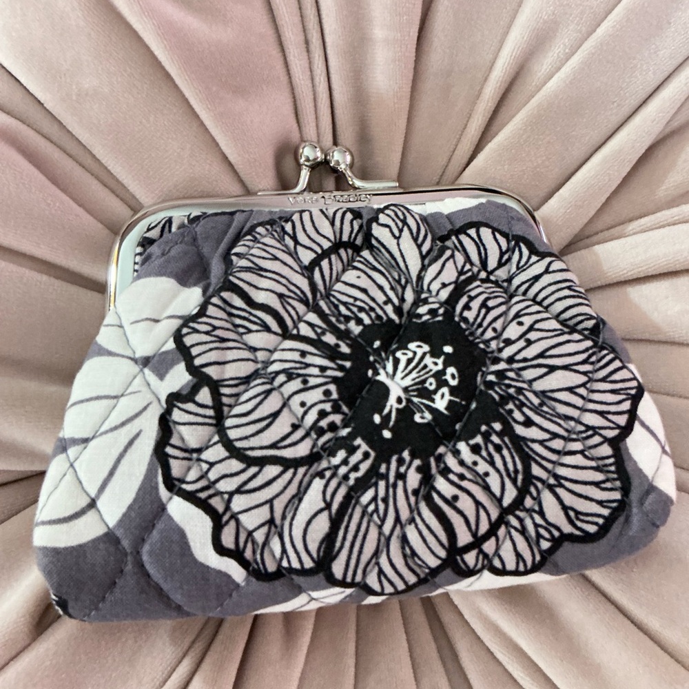 Vera Bradley Gray and Black Coin pouch